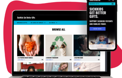 Sick Kids Foundation, eCommerce site