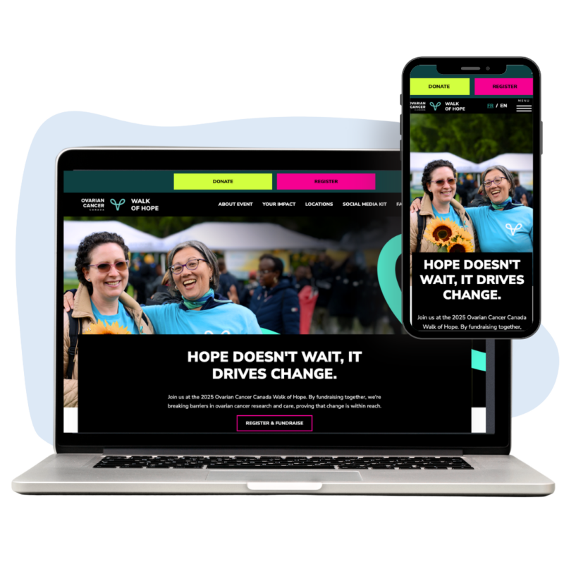 Ovarian Cancer Canada Walk Of Hope Selects Yeeboo Digital as their Digital Partner for TeamRaiser ReDesign and Rebuild